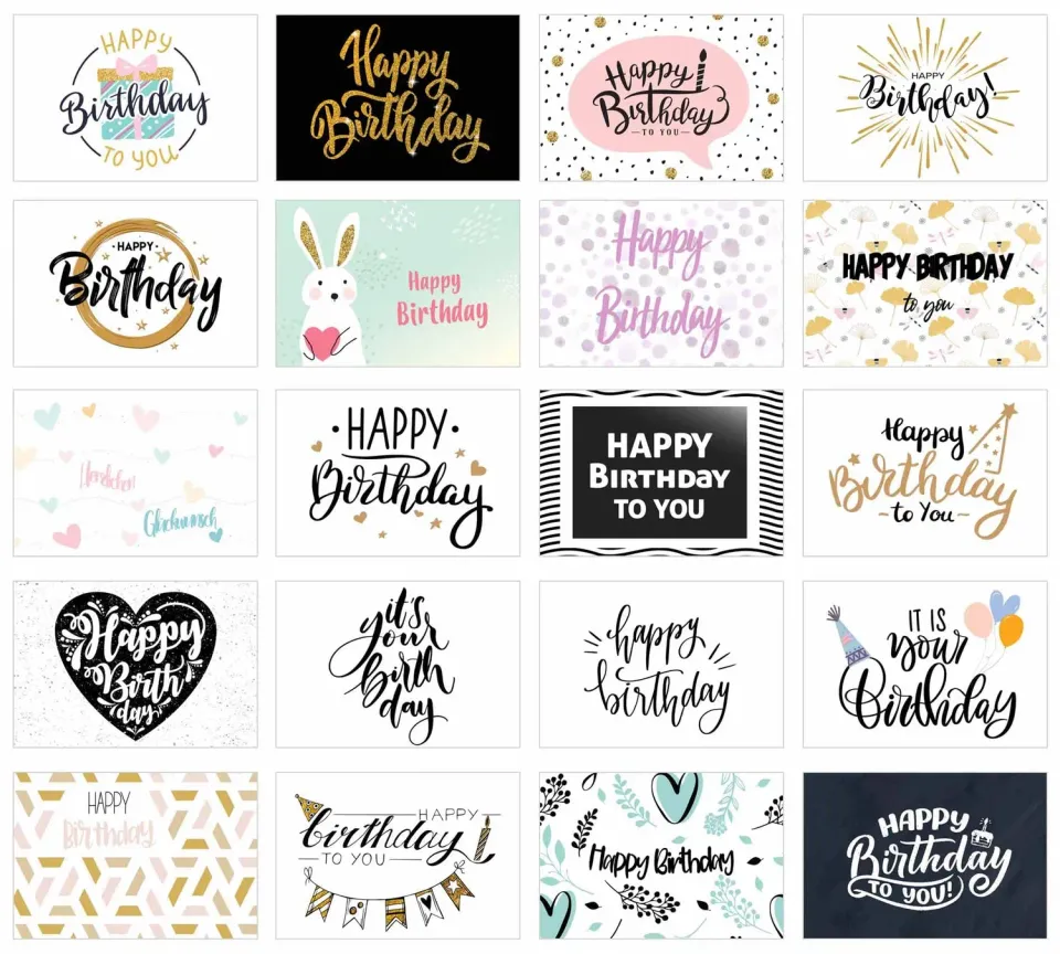 Edition Seidel 21221 verjaardagskaarten postkaarten set 20