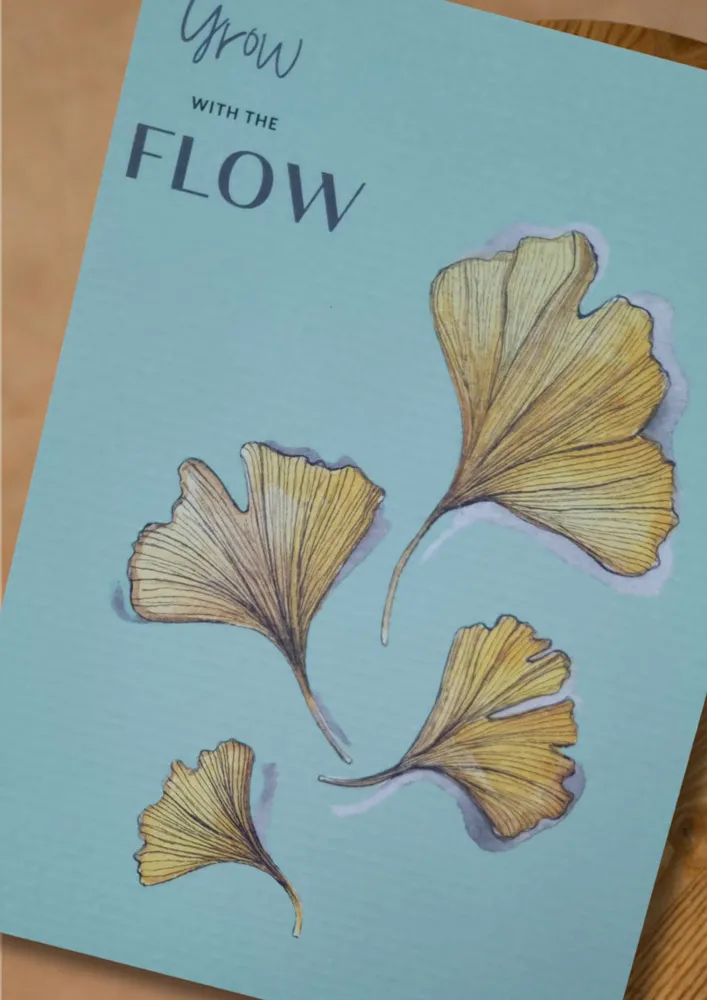 Blad & Beeld Grow with the flow kaart bemoediging