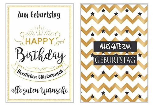 Edition Seidel Premium verjaardagskaarten set 20 goud