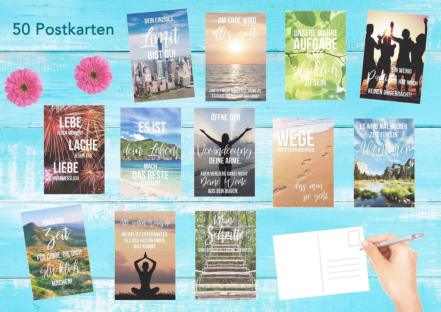 Edition Seidel 20121 postkaarten set 50 spreuken leven