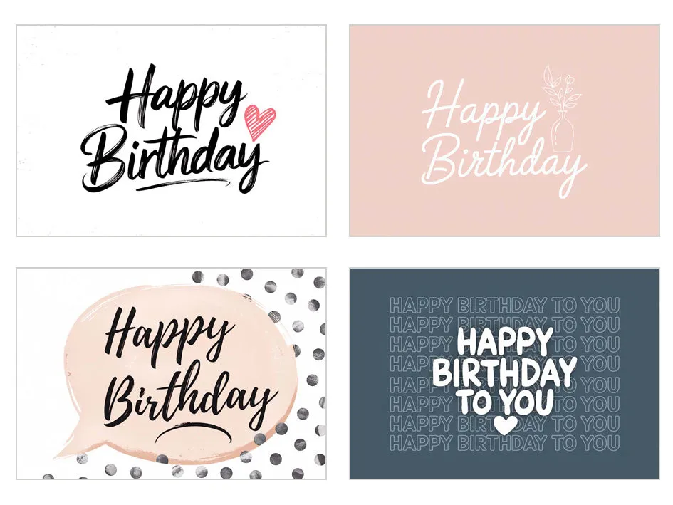 Edition Seidel 27722 verjaardagskaarten postkaarten set 25 mat