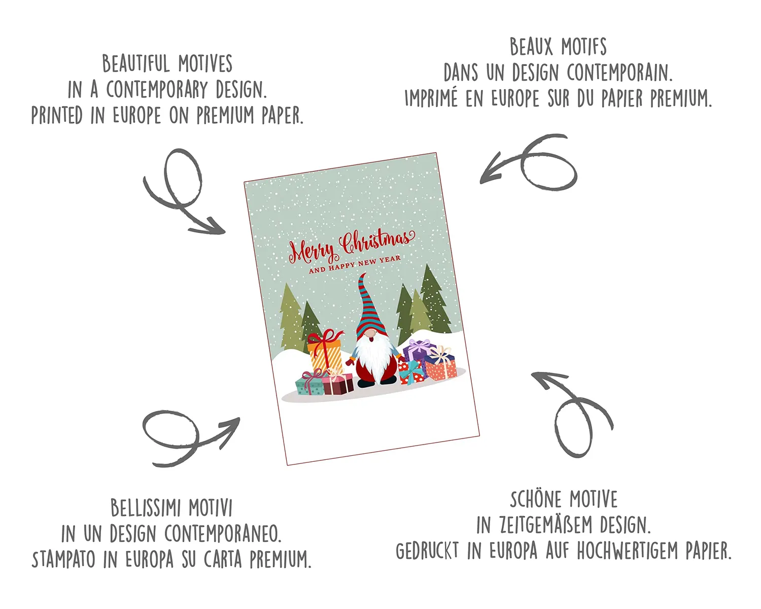 Edition Seidel 21785 kerstkaarten set 20 designer