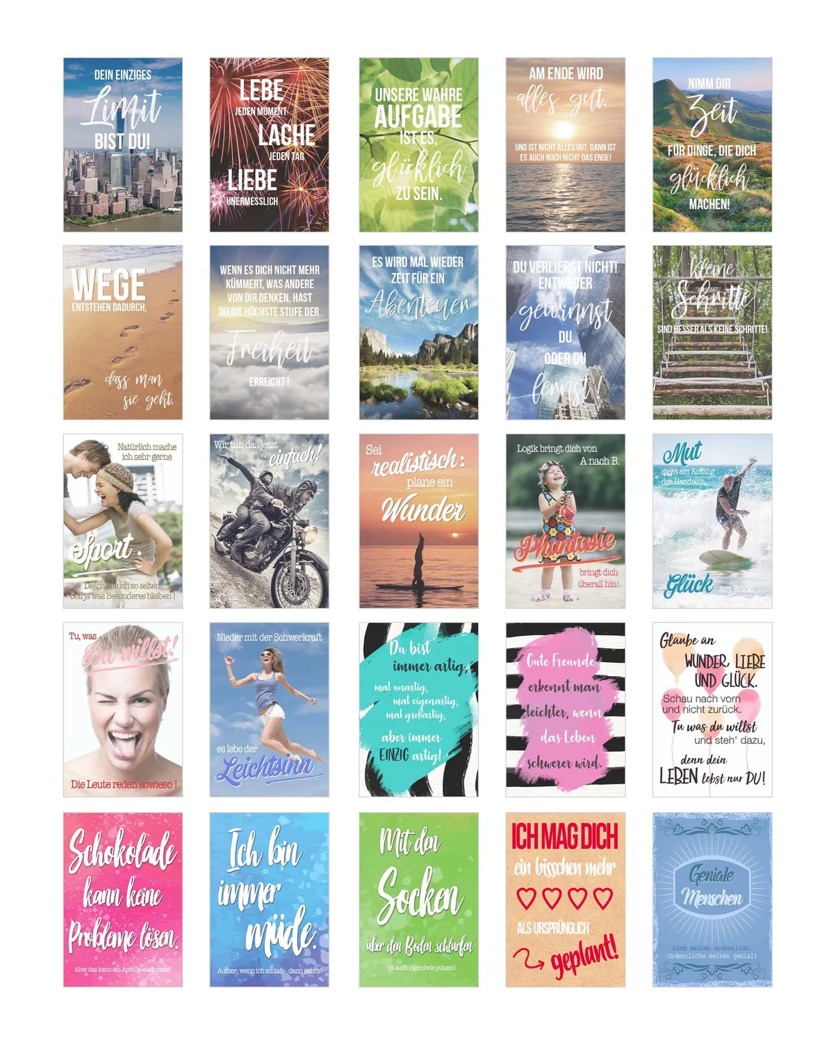 Edition Seidel Leben & Momente 20122 postkaarten set 100 spreuken