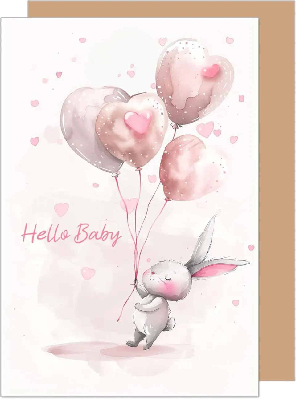 Edition Seidel geboortekaartje baby met envelop roze