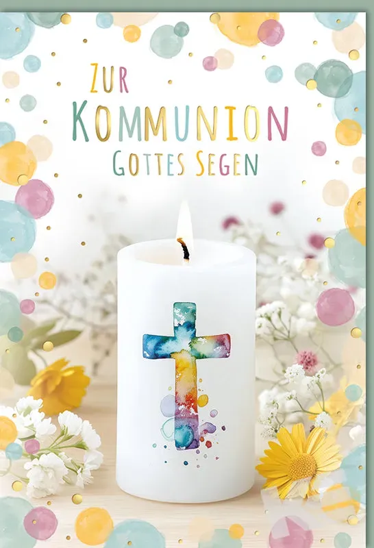Kurt Eulzer 12-1083 communiekaart kaars met folie