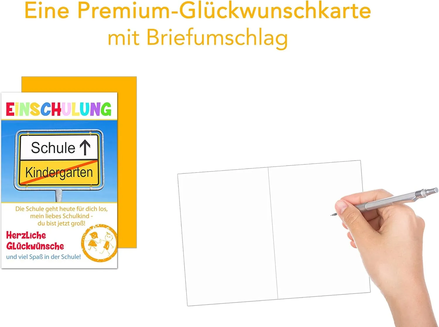 Edition Seidel ES115 inschulingskaart met envelop schoolstart