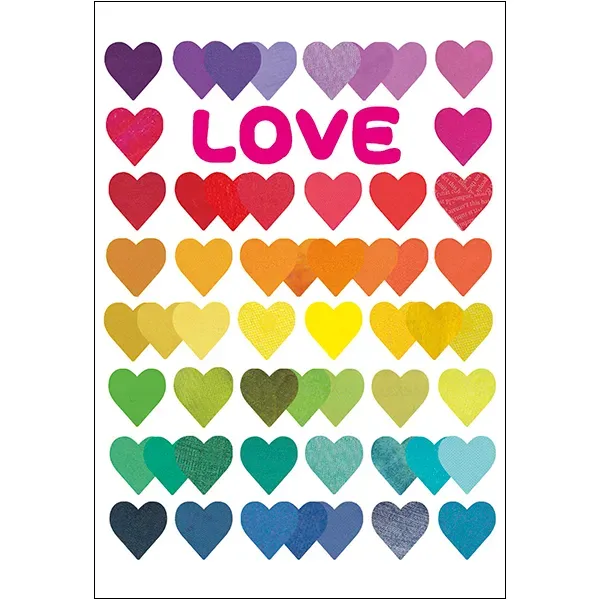 Sellers Publishing V12655 valentijnskaarten 4 stuks love
