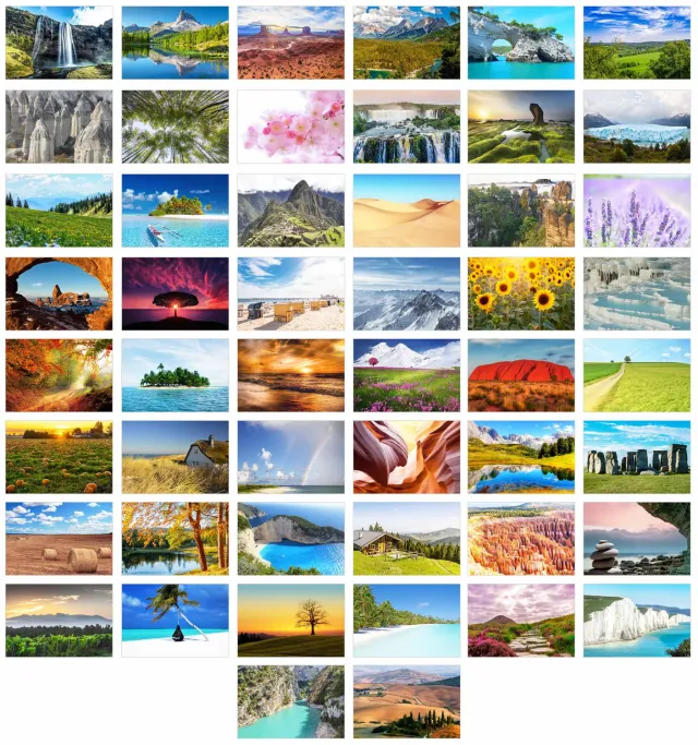 Edition Seidel 20351 landschap postkaarten set 100 natuur
