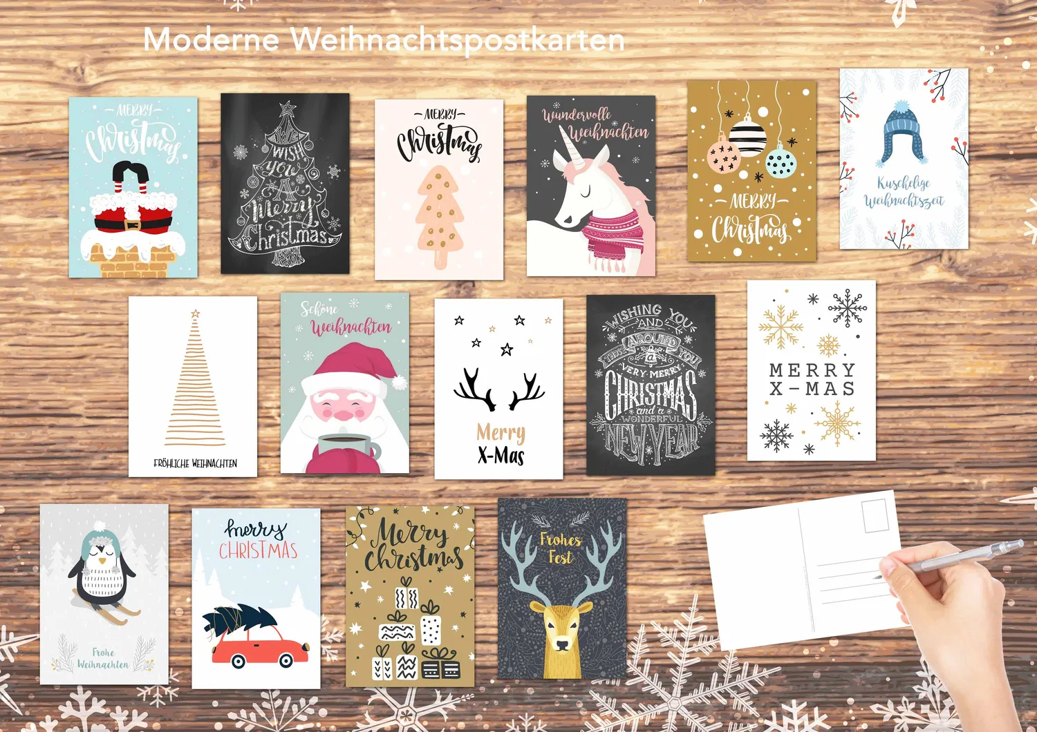 Edition Seidel 20383 kerst postkaarten set 30 stuks A6