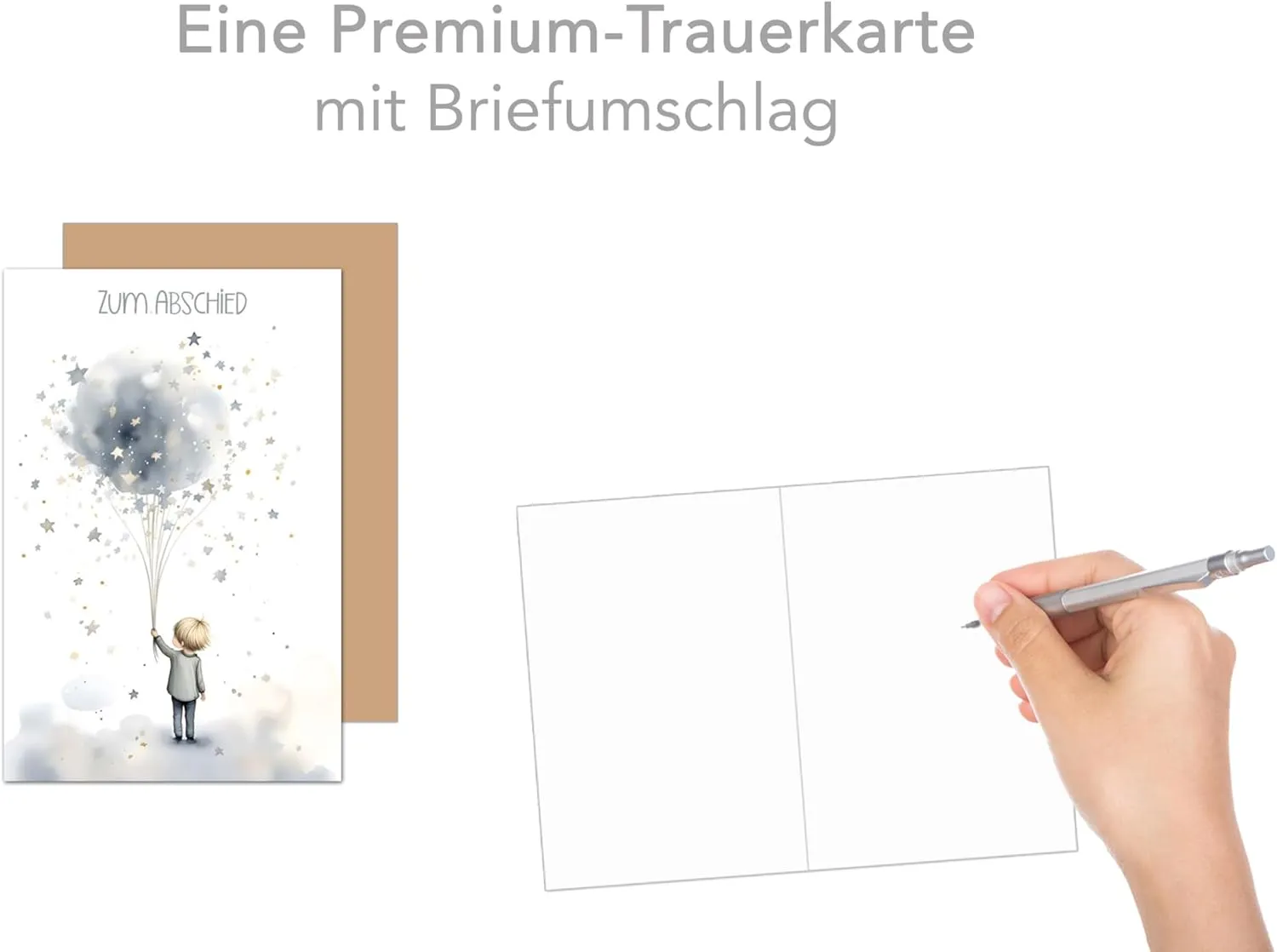 Edition Seidel Premium T1191 rouwkaart condoleance met envelop