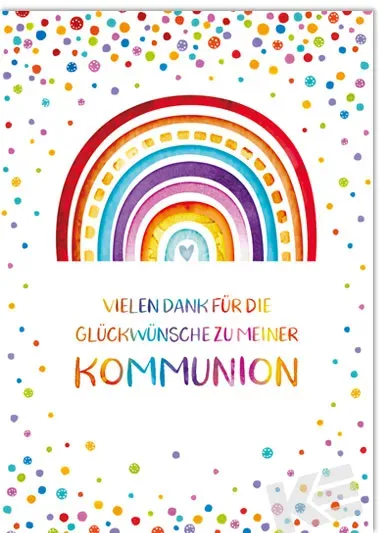 Kurt Eulzer 12-3601 bedankkaart regenboog 5 stuks
