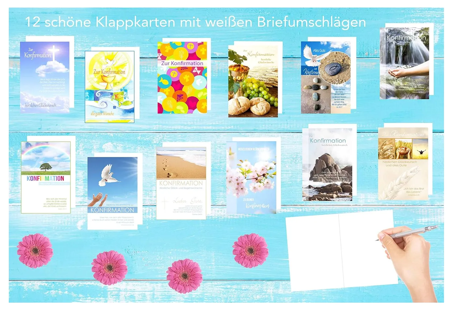 Edition Seidel 20040 confirmatiekaarten 12 stuks met envelop