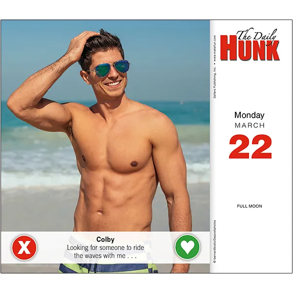 Sellers Publishing The Daily Hunk 2027 dagkalender mannen