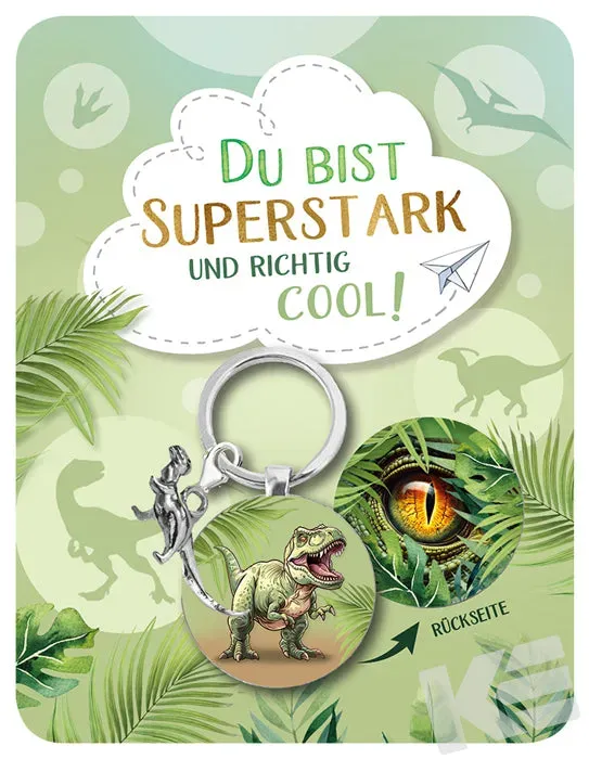 Kurt Eulzer 01-0880 sleutelhanger dino rond met kaart