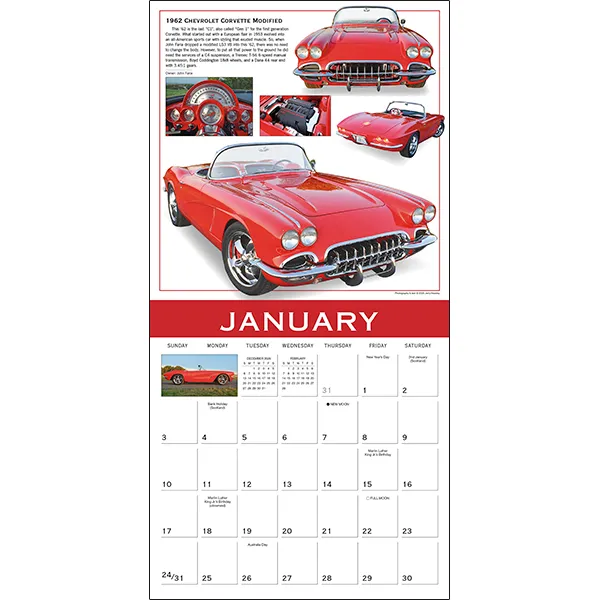 Sellers Publishing Classics 2027 wandkalender auto's