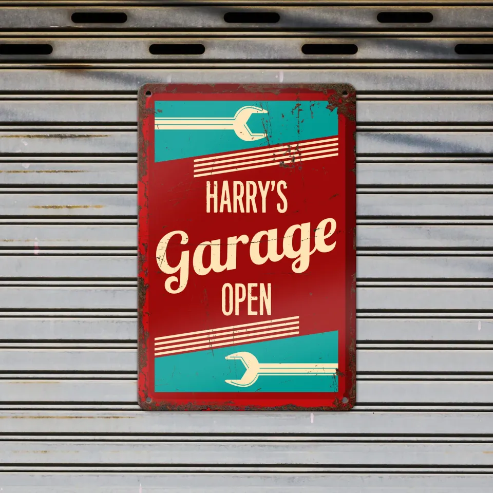 Gozi Garage metalen bord 20x30cm stoer