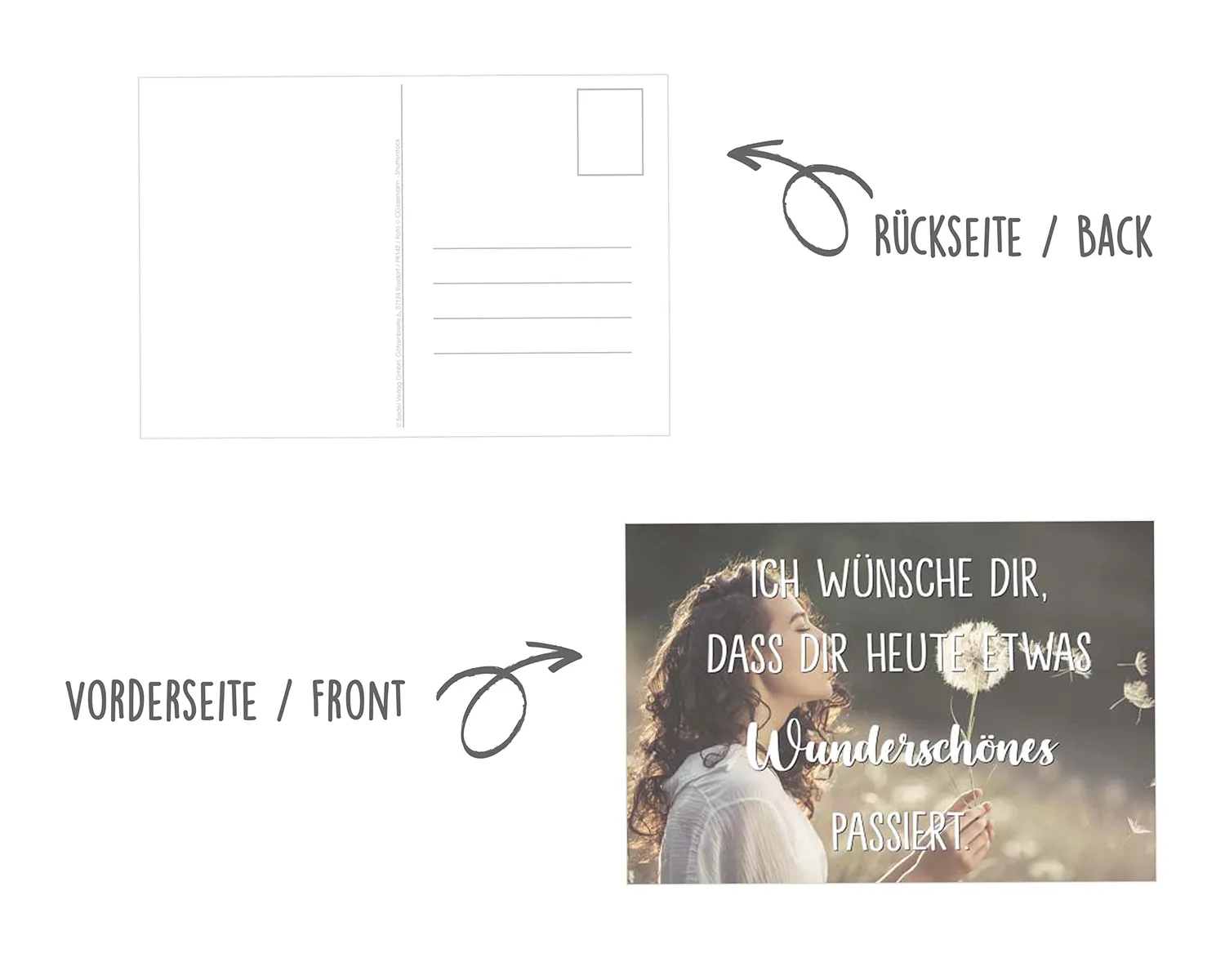 Edition Seidel Leben & Momente 21500 postkaarten set 25 spreuken