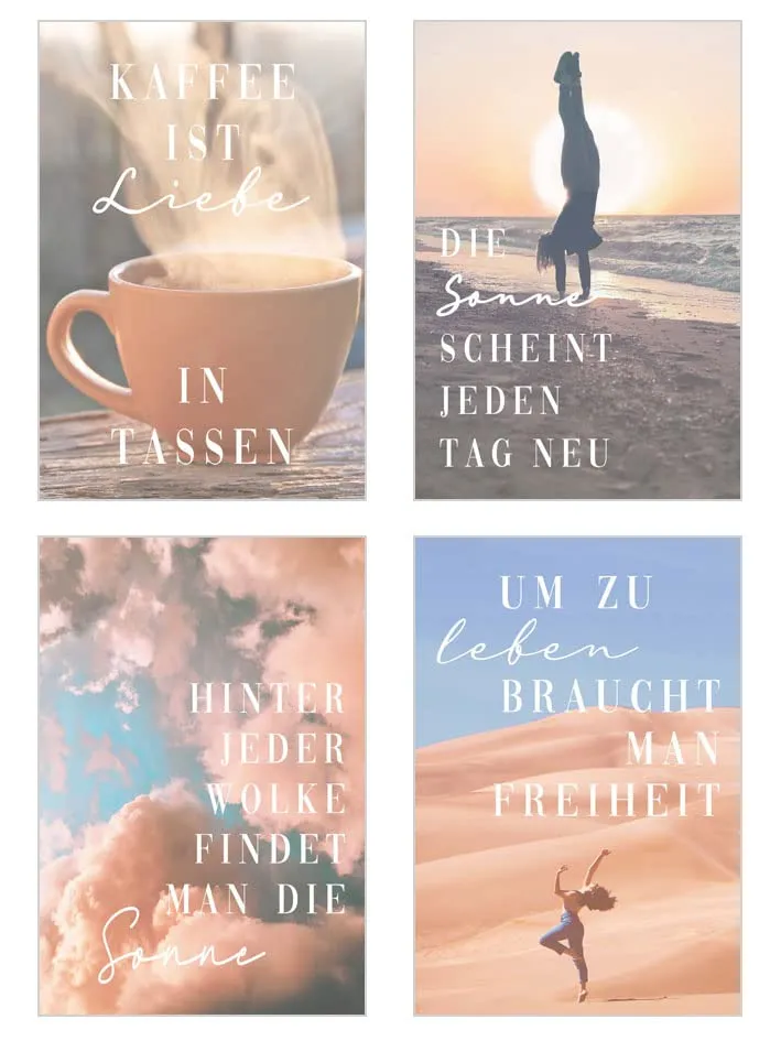 Edition Seidel Leben Momente 23008 ansichtkaarten spreuken set 25
