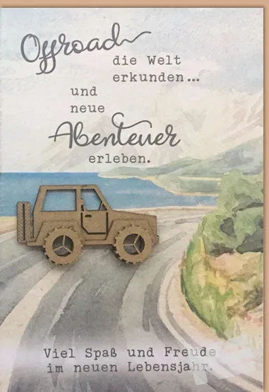 Kurt Eulzer 51-5028 verjaardagskaart per stuk auto