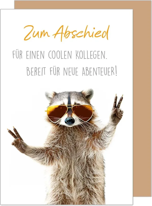Edition Seidel Premium AS134 afscheidskaart met envelop wasbeer