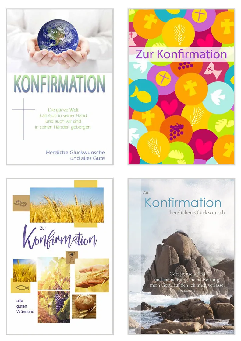 Edition Seidel confirmatiekaarten 20030 set 12 met envelop jongen meisje