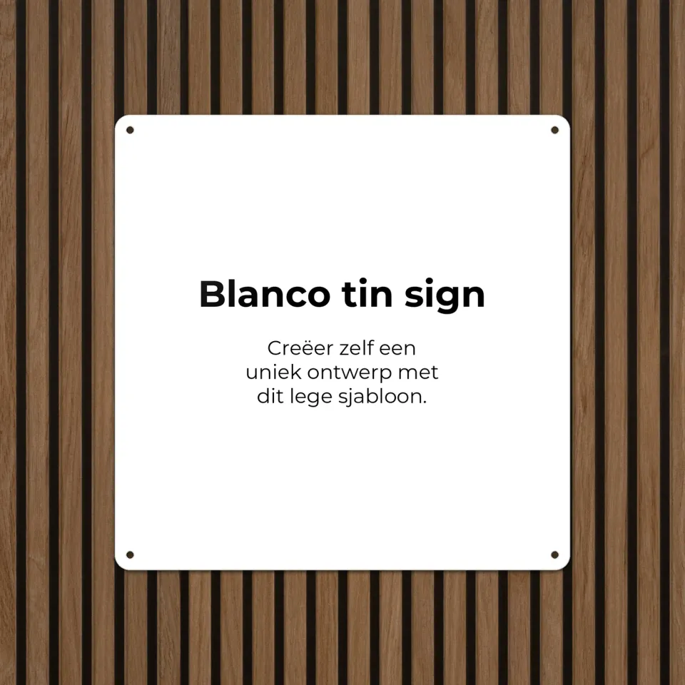 Gozi Blanco metalen bord 30x30cm zelf ontwerpen