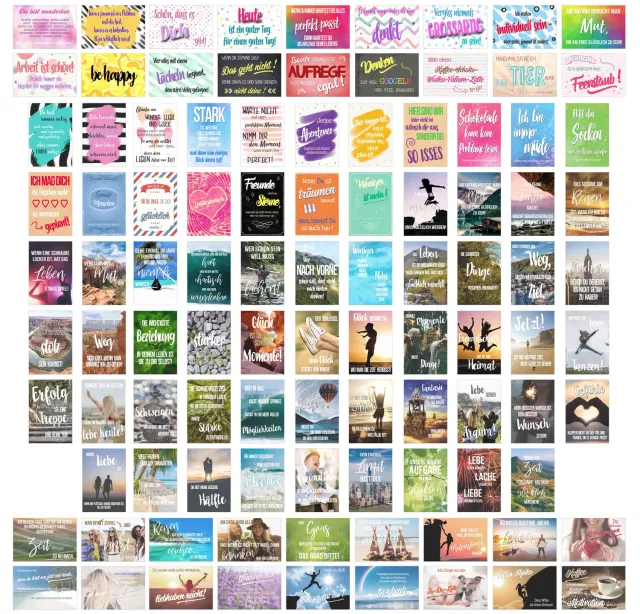 Edition Seidel Leben & Momente postkaarten set 100 spreuken