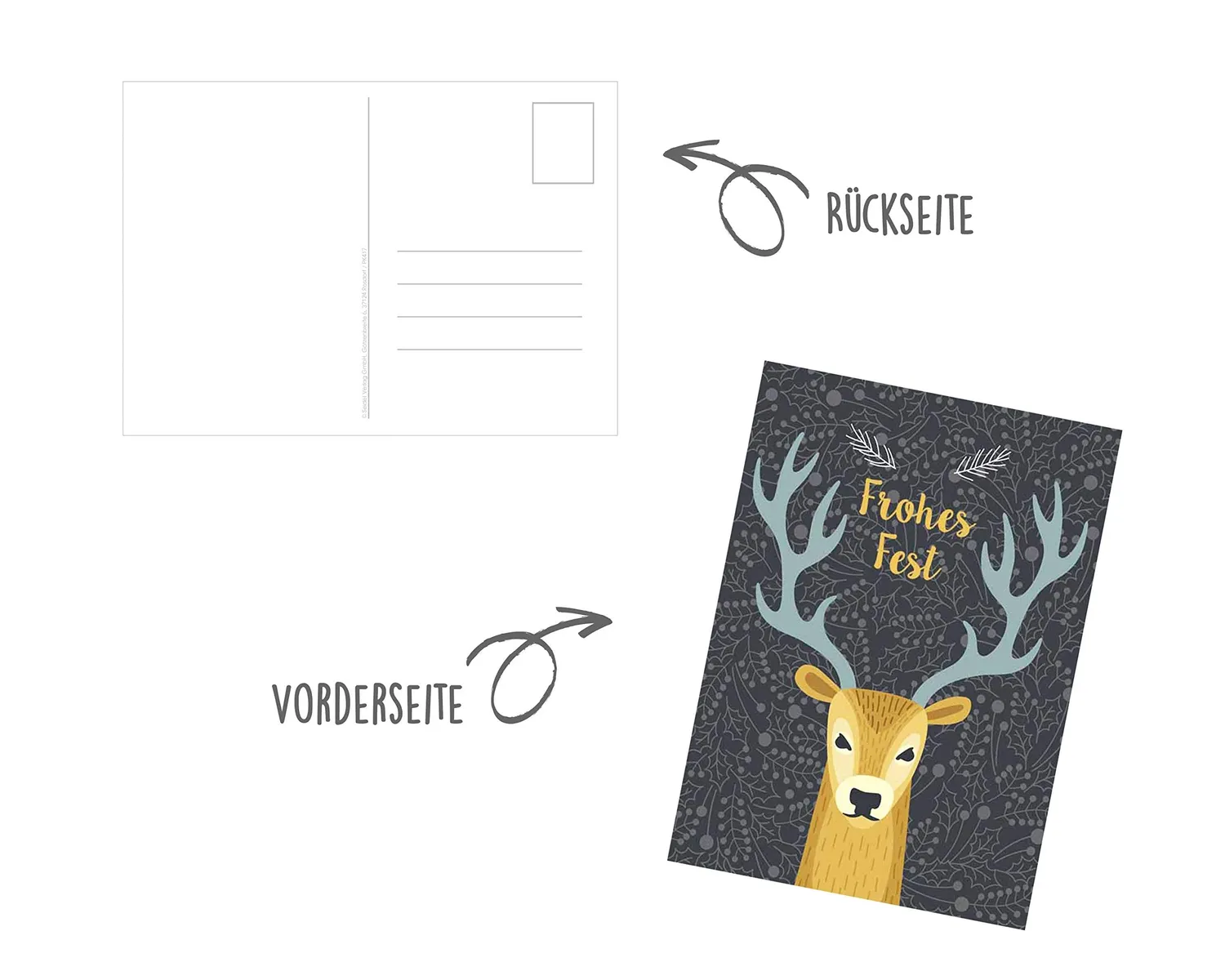 Edition Seidel Set 2 kerst ansichtkaarten 60 stuks mat