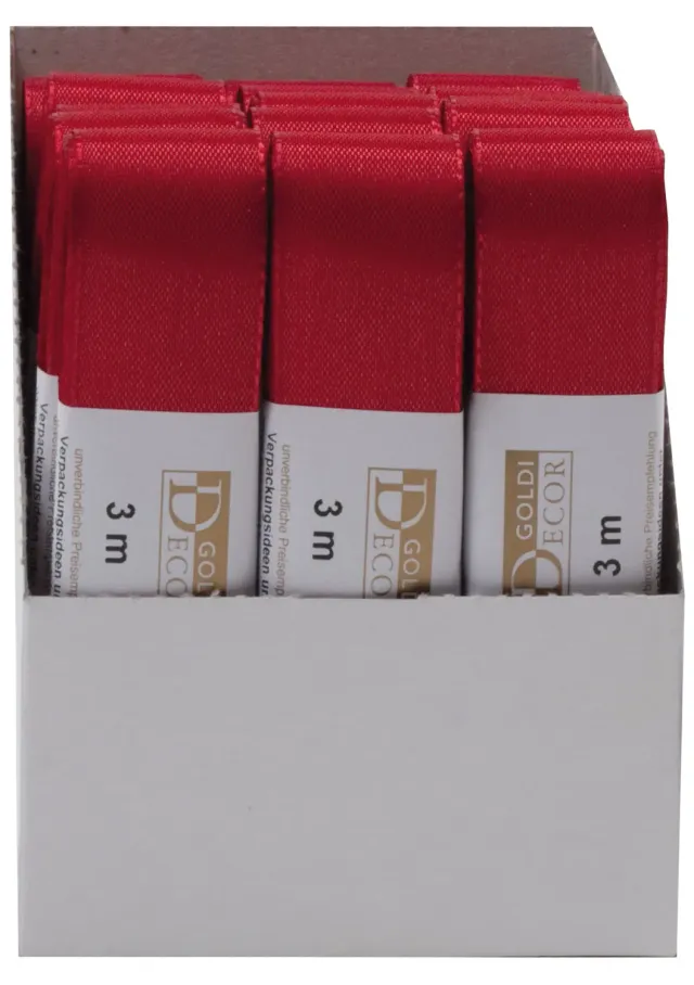 Kurt Eulzer 02-0562 taftband rood 25mm 3m 15 stuks
