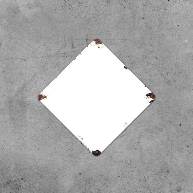Gozi Roest Standaard metalen bord 20x20cm ruit persoonlijk