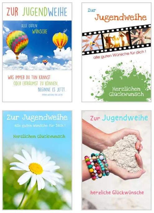 Edition Seidel 20525 jeugdwijding kaarten set 12 stuks mix