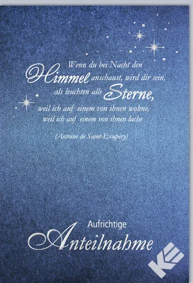 Kurt Eulzer Card Deluxe 81-1105 troostkaart blauw zilver