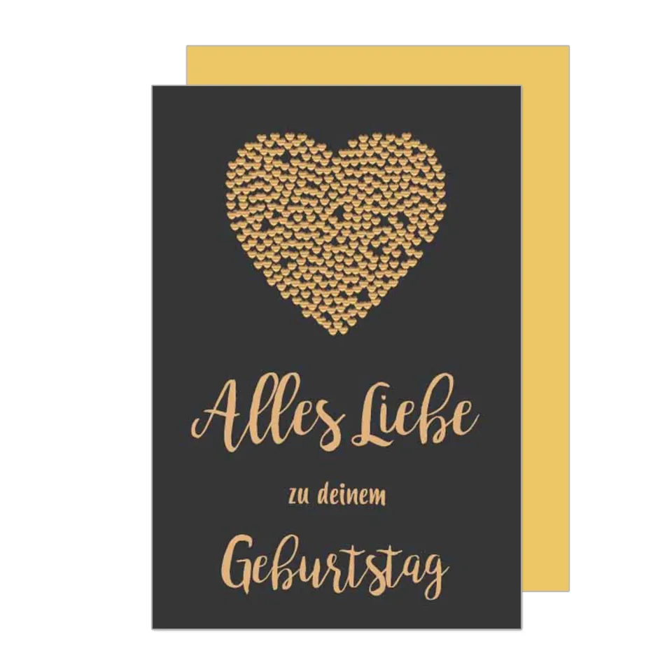 Edition Seidel Premium verjaardagskaart G2332 goud met envelop