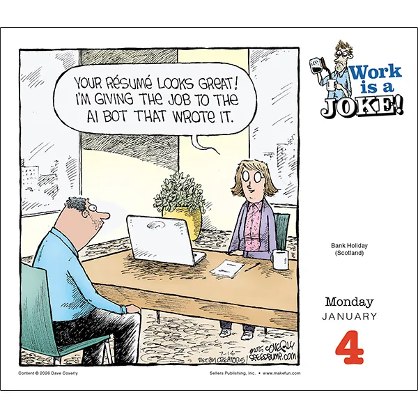 Sellers Publishing Work is a Joke 2027 dagkalender humor box