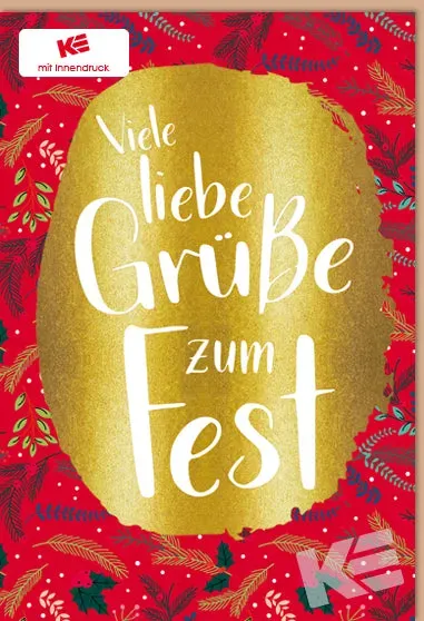 Kurt Eulzer 22-1432 kerstkaart feestdagen 1 stuk dennentakken