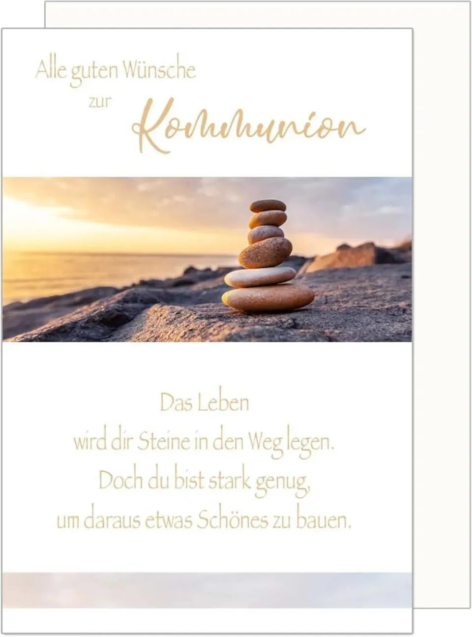Edition Seidel Premium KO290 SW024 communiekaart zee met envelop