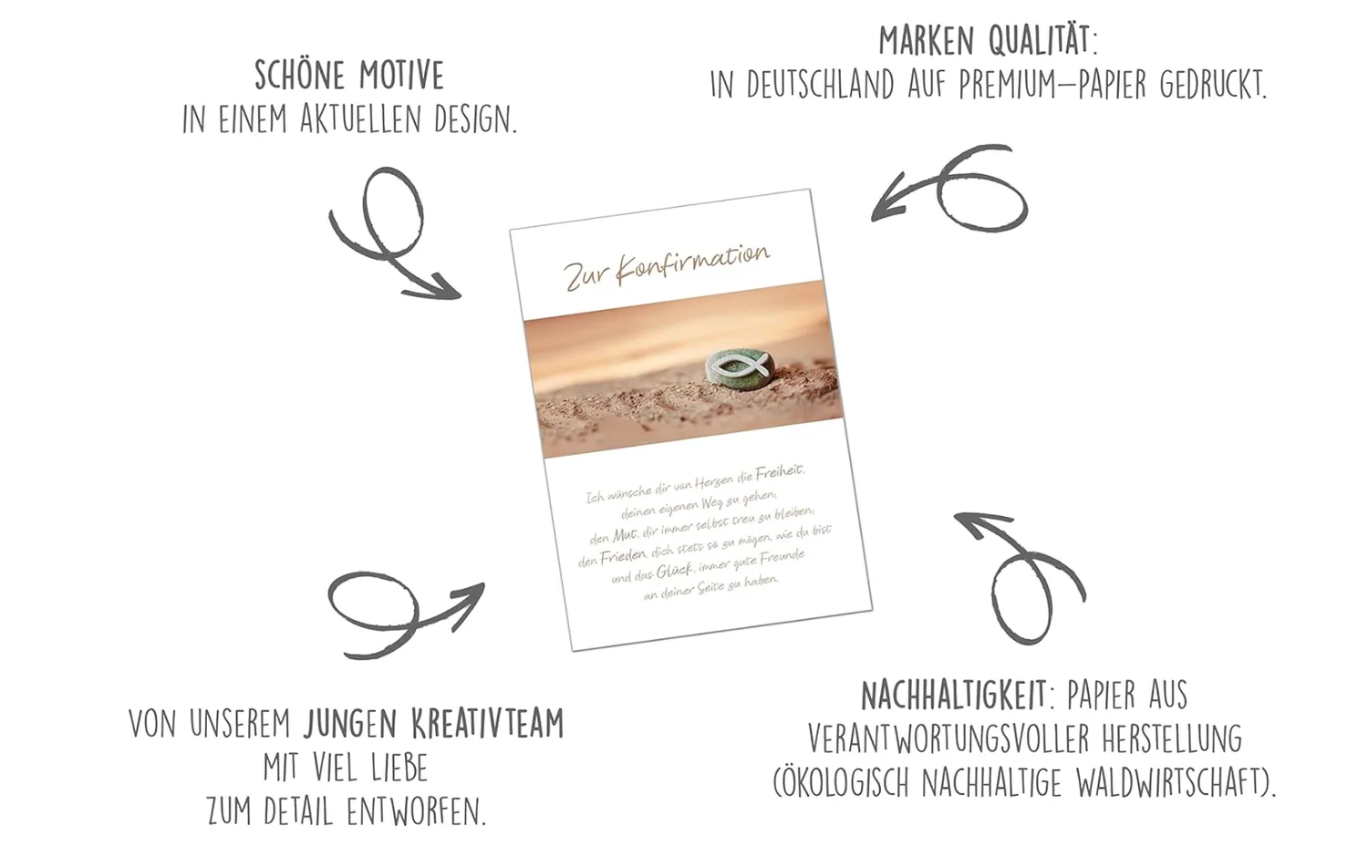 Edition Seidel 22365 belijdeniskaarten 12 stuks met envelop