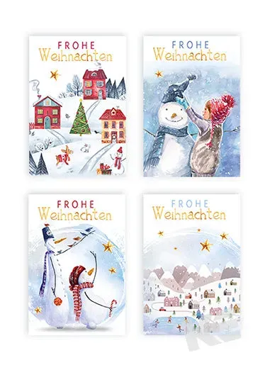 Kurt Eulzer 23-4663 cadeaulabels kerst 5 stuks motieven