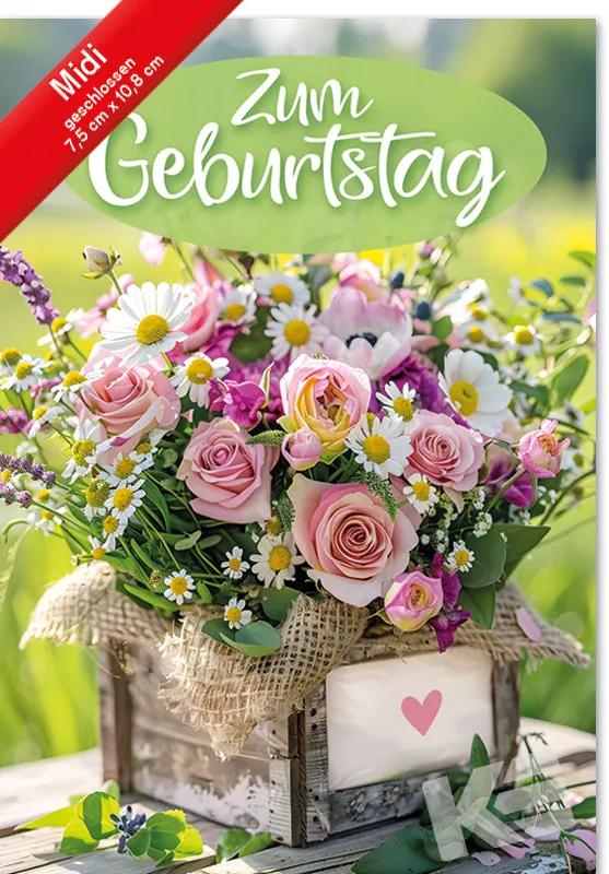 Kurt Eulzer 45-5126 midikaart bloemen verjaardag