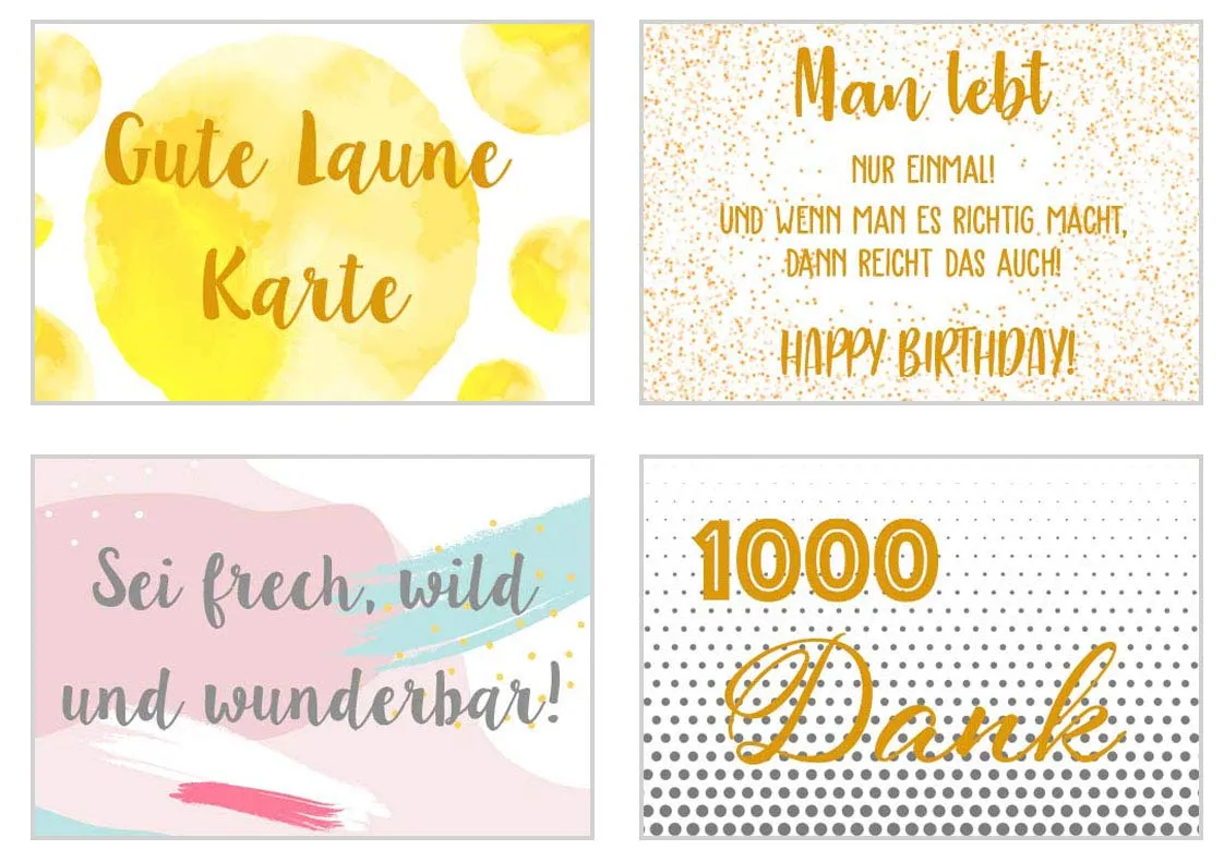 Edition Seidel 20233 spreukenkaarten set 30 stuks