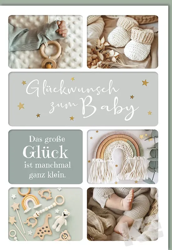 Kurt Eulzer 31-1032 geboortekaart meisje babymotief
