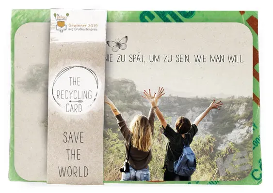 Kurt Eulzer 87-0023 recycling kaart A5 bergen 1 stuk