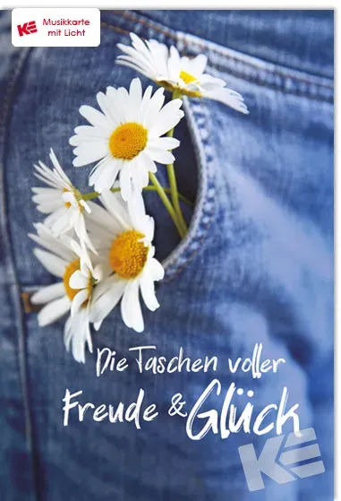 Kurt Eulzer 87-5030 muziekkaart Happy Birthday madelief licht