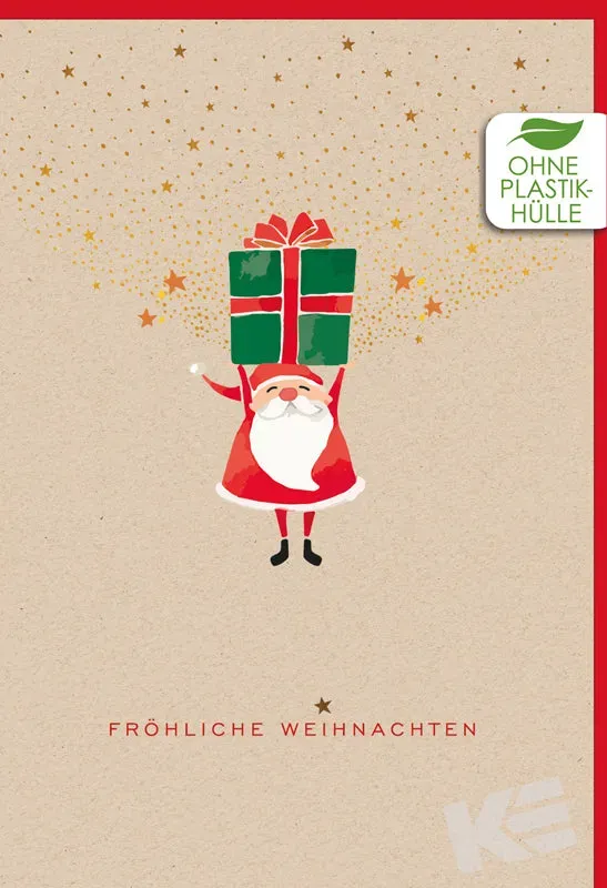 Kurt Eulzer 22-1649 kerstkaart kerstman green