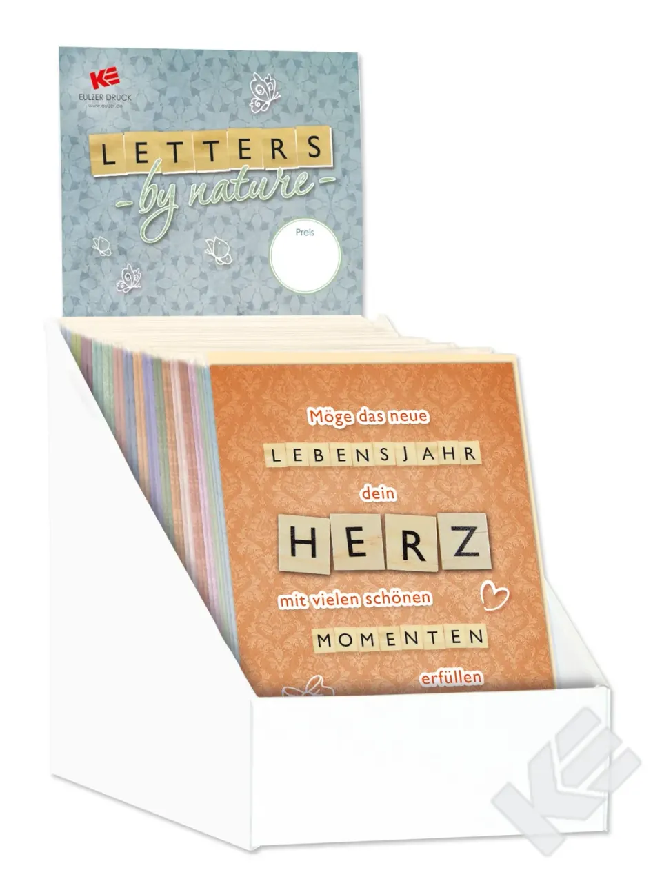 Kurt Eulzer 99-9918 wenskaarten houten letters 32 stuks