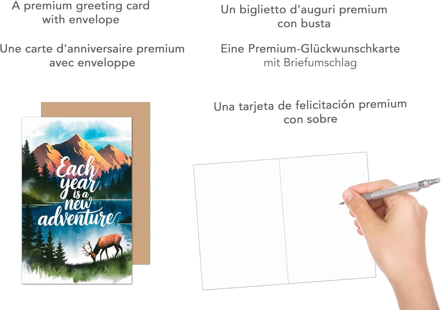 Edition Seidel G3696 Verjaardagskaart Natuur Avontuur met Envelop