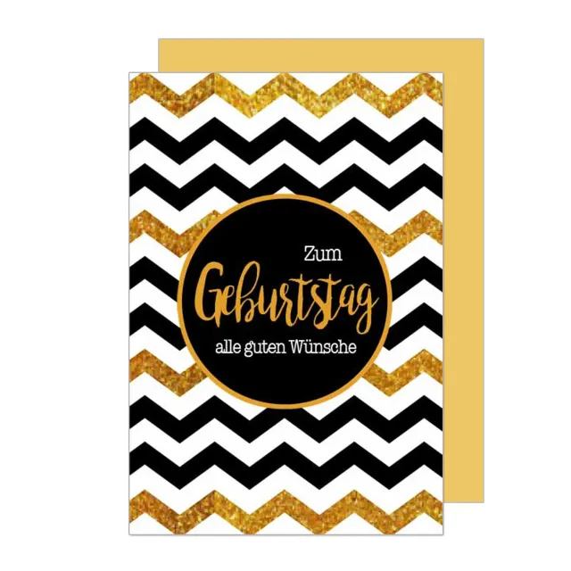 Edition Seidel G2328 verjaardagskaart met envelop goud