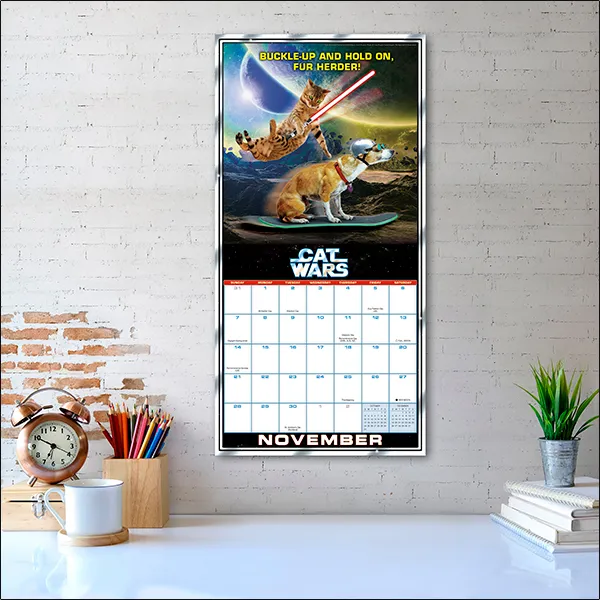 Sellers Publishing Cat Wars 2027 wandkalender katten