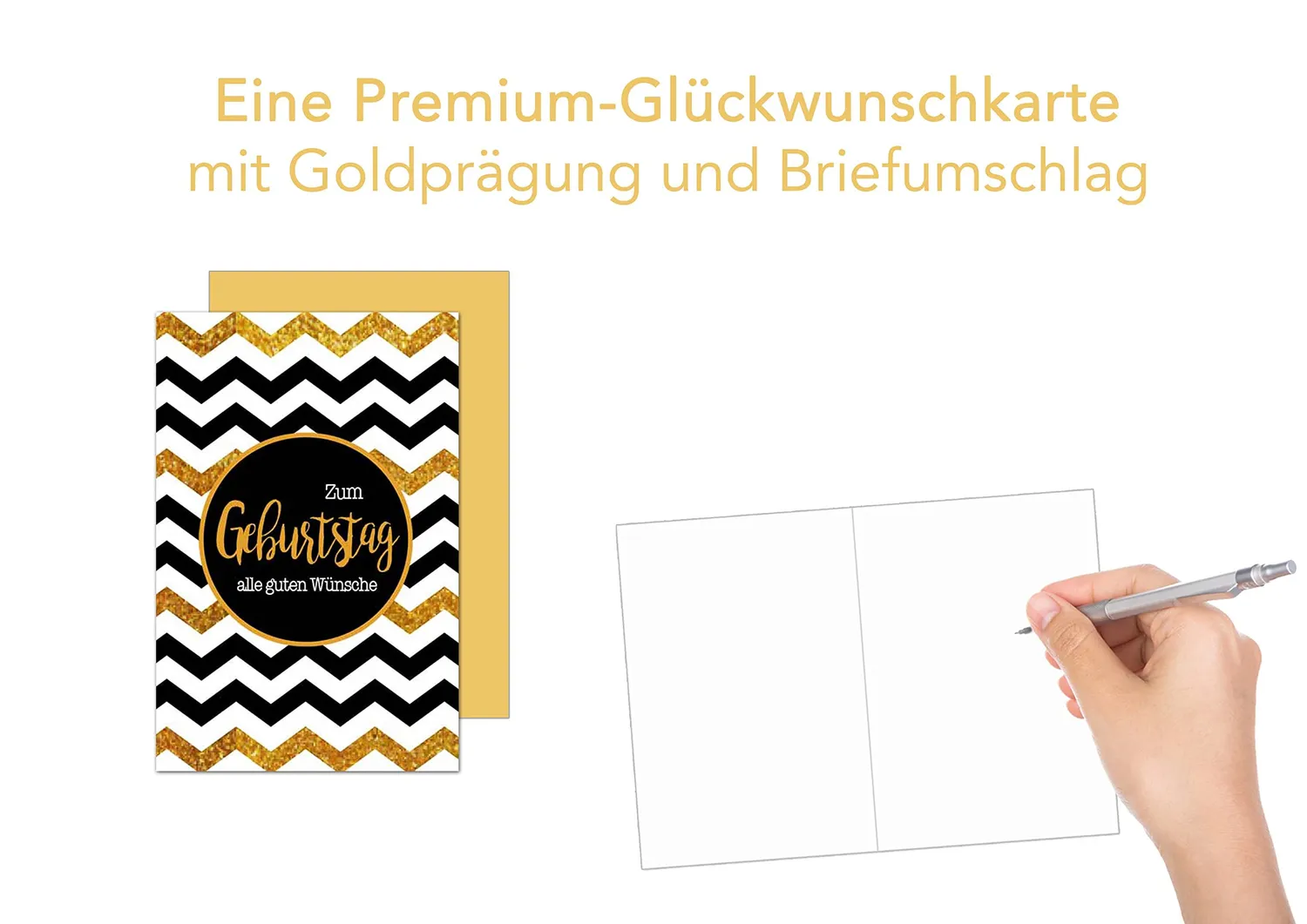 Edition Seidel G2328 verjaardagskaart met envelop goud