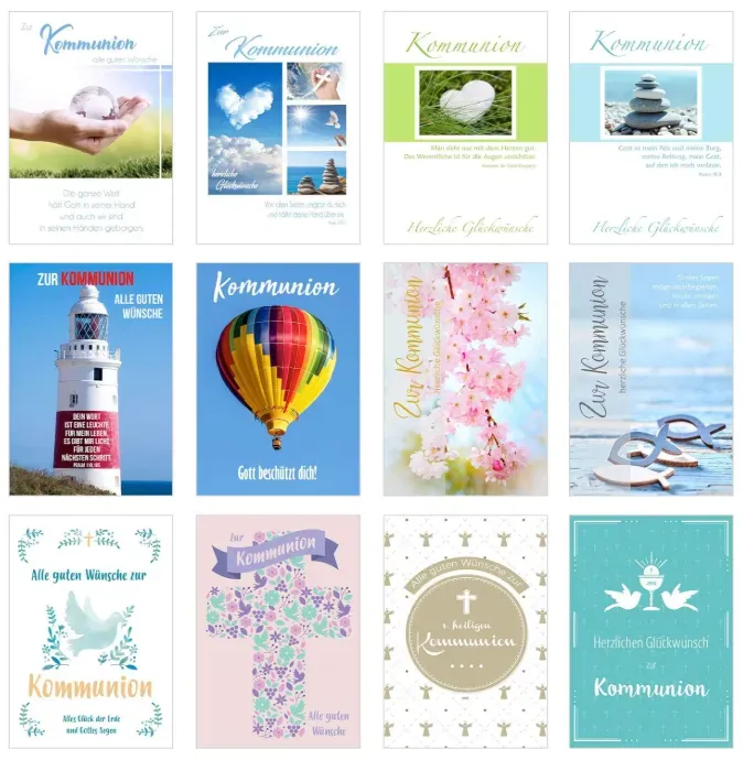 Edition Seidel 20516 communiekaarten set 24 met enveloppen